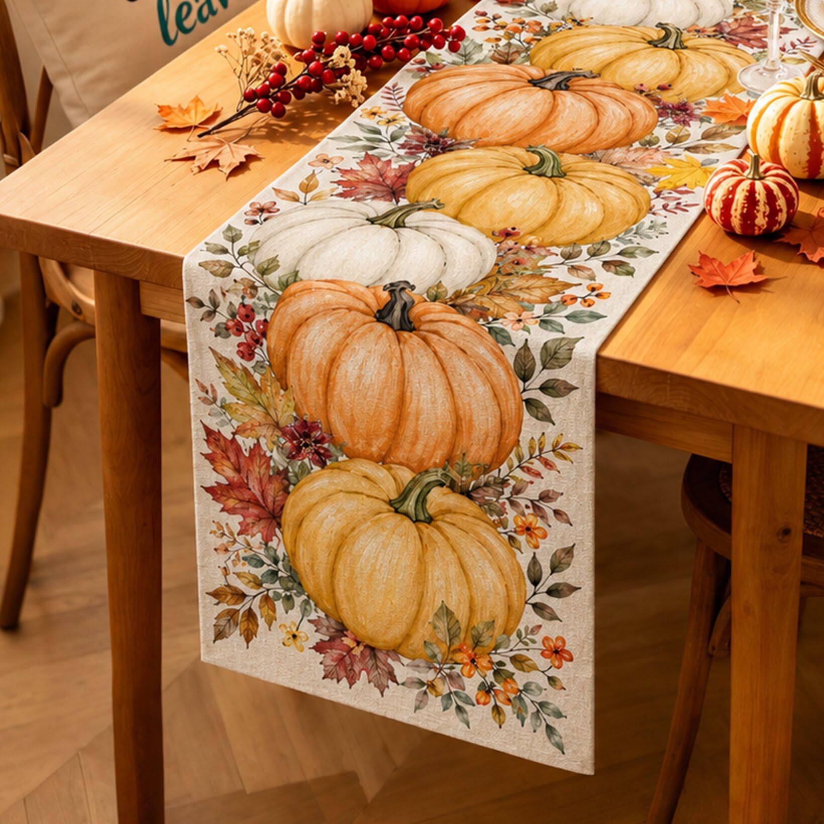 Linen Table Runner - Runner da Tavolo per Halloween, Stampa