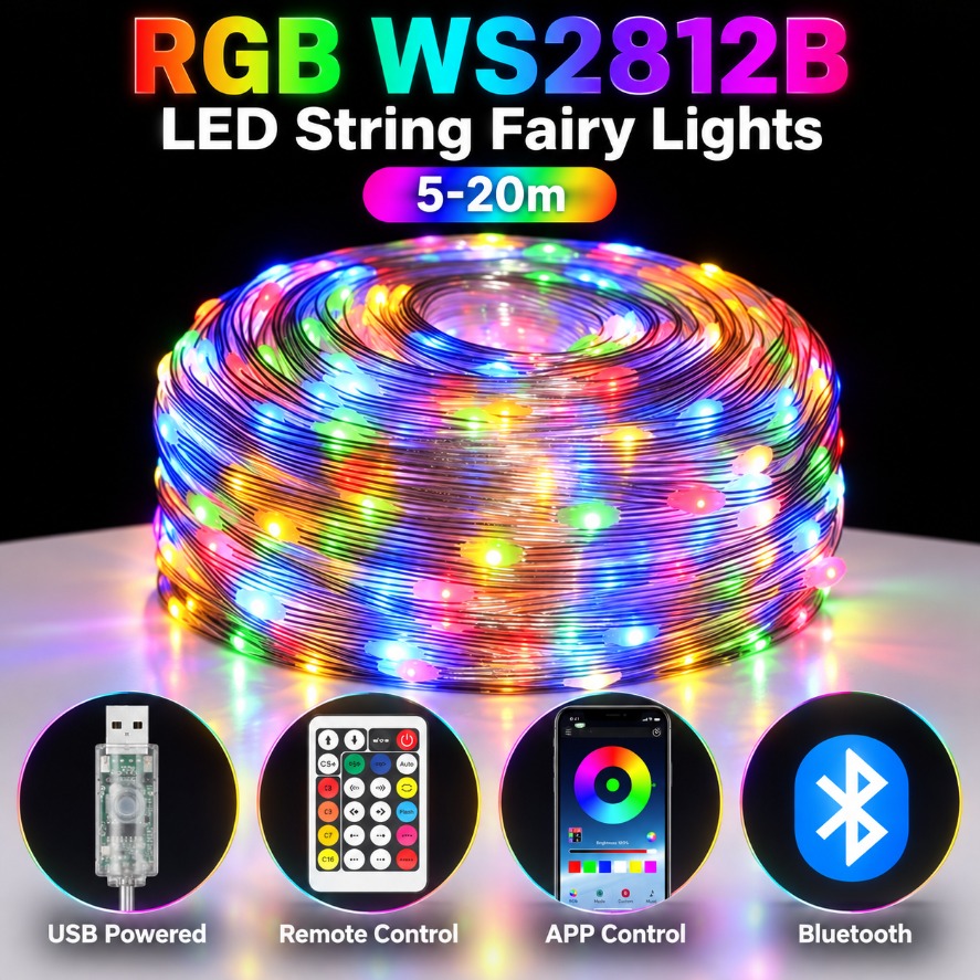 Home Decor Free App - Luci a stringa LED RGB WS2812B