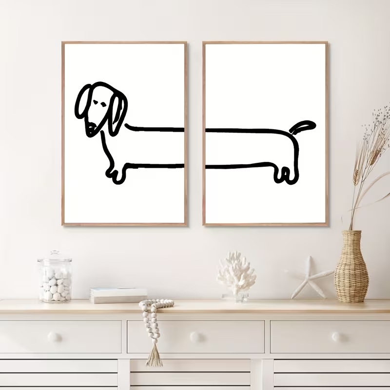Home Decor Theme - 2 pezzi di stampe moderne su