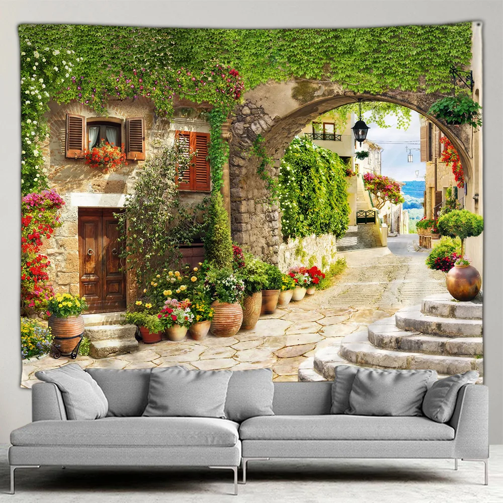 Home Decor Indonesia - Poster da giardino all'aperto paesaggio mediterraneo