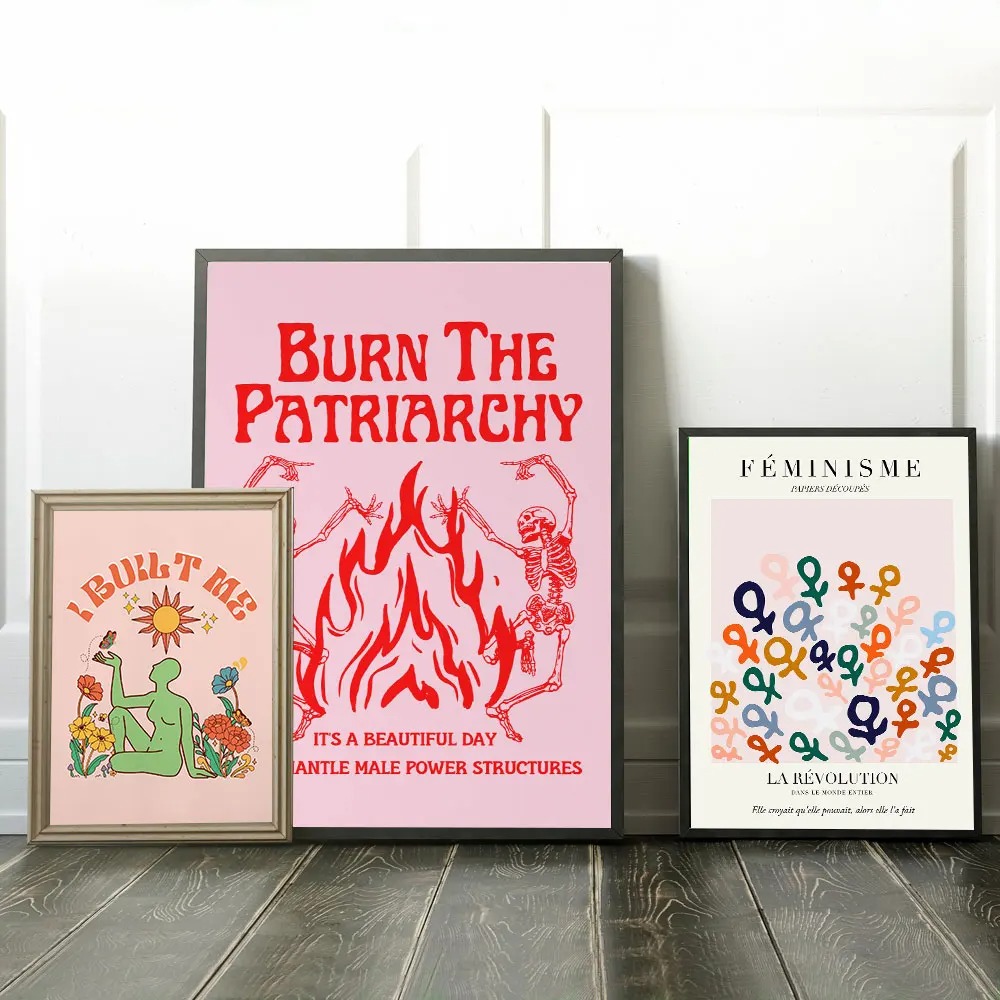 Abstract Feminist Color Letter - Home Decor Y2K recensione e prezzo