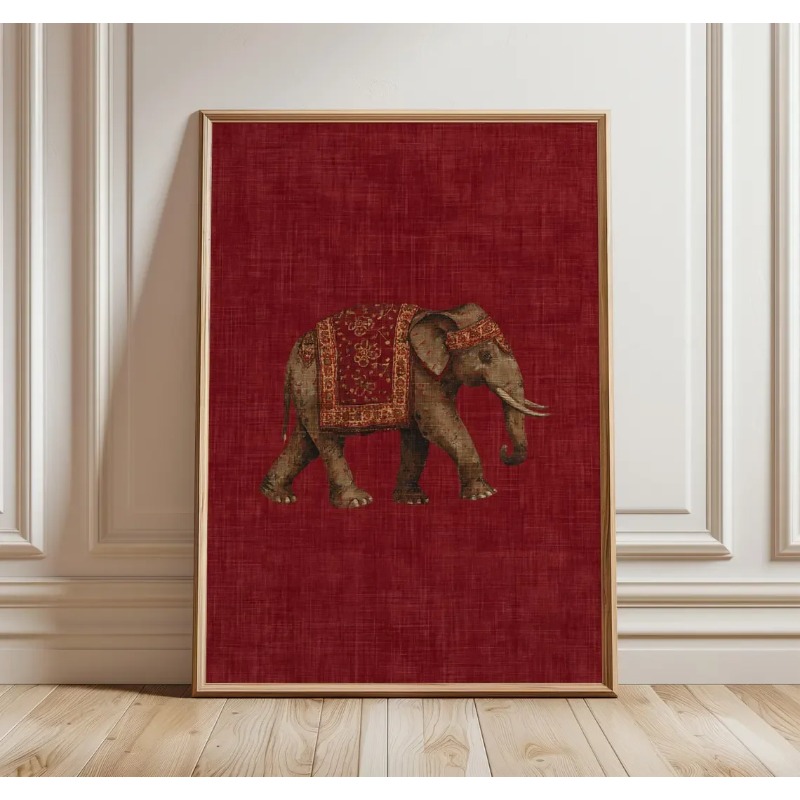 Stampa con Motivo Elefante Ind - Home Decor Indonesia recensione e prezzo