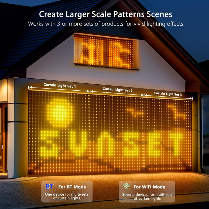 1/2PCS 400LED Smart Tenda Luce - Home Decor Free App recensione e prezzo