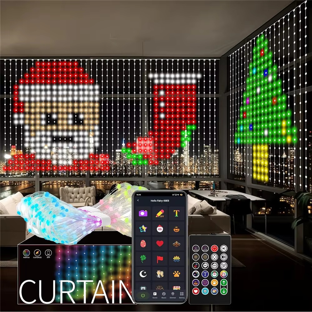 Luci a tenda LED RGB intellige - Home Decor Free App recensione e prezzo
