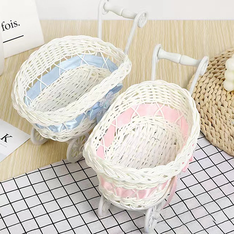 1 pz cestino carrello per bamb - Rattan Plant Basket recensione e prezzo